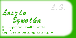 laszlo szmolka business card